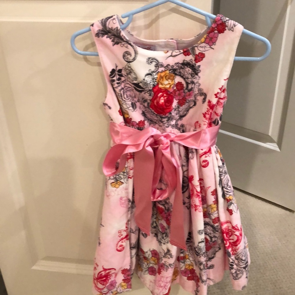 Pink Rose dress -2t